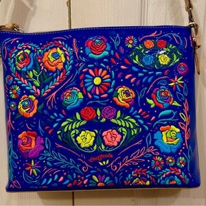 Consuela Navy Floral Embroidered Crossbody